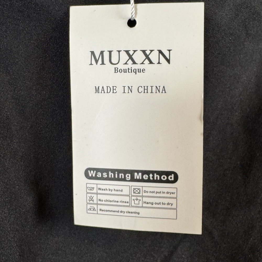 MUXXN Black Ruched Bodycon Midi Dress Sleeveless Women's 3X NWT Cocktail Party - Picture 5 of 12